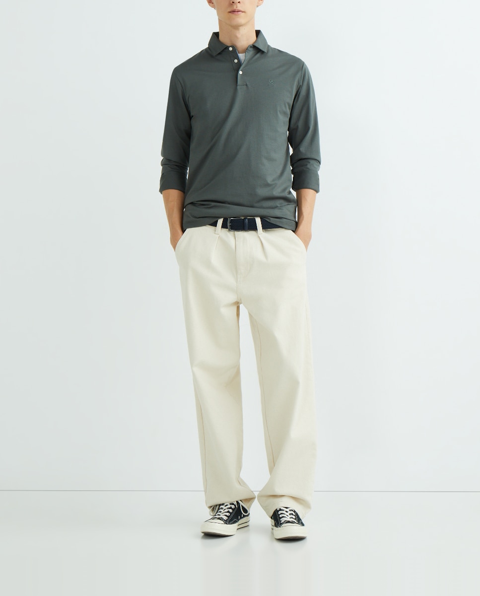Imagen 0 de Polo de hombre liso classic fit de manga larga