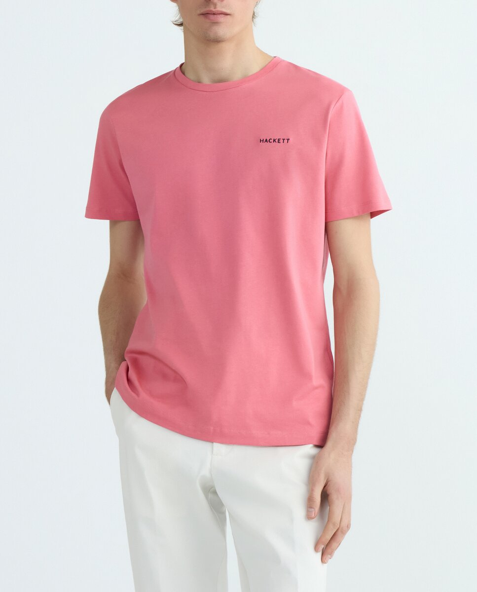 Imagen 0 de Camiseta de hombre de manga corta con cuello redondo y logo bordado