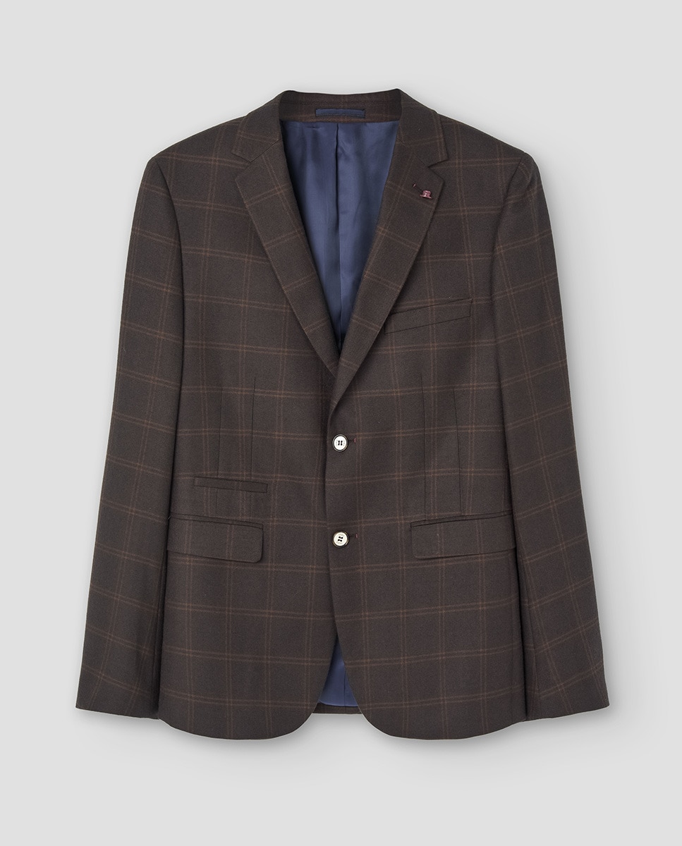 Imagen 0 de Chaqueta cuadros corte recto