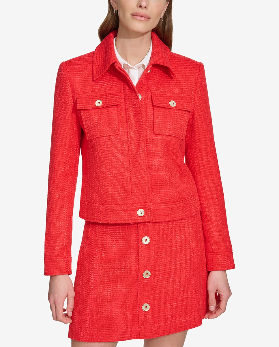 Imagen 0 de Chaqueta de mujer con bolsillos laterales y manga larga