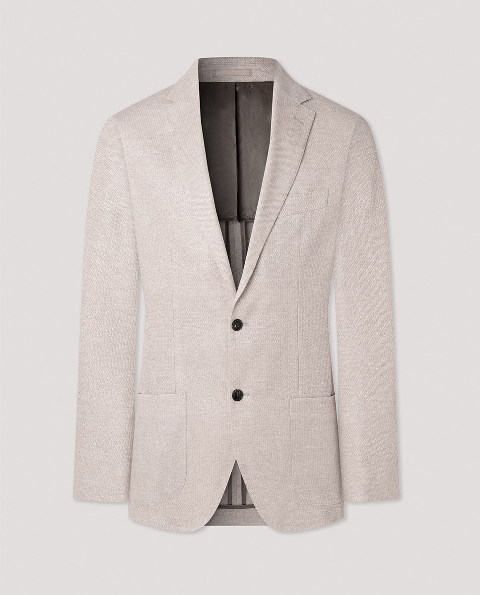 Imagen 0 de Americana de hombre classic fit en tejido de punto waffle