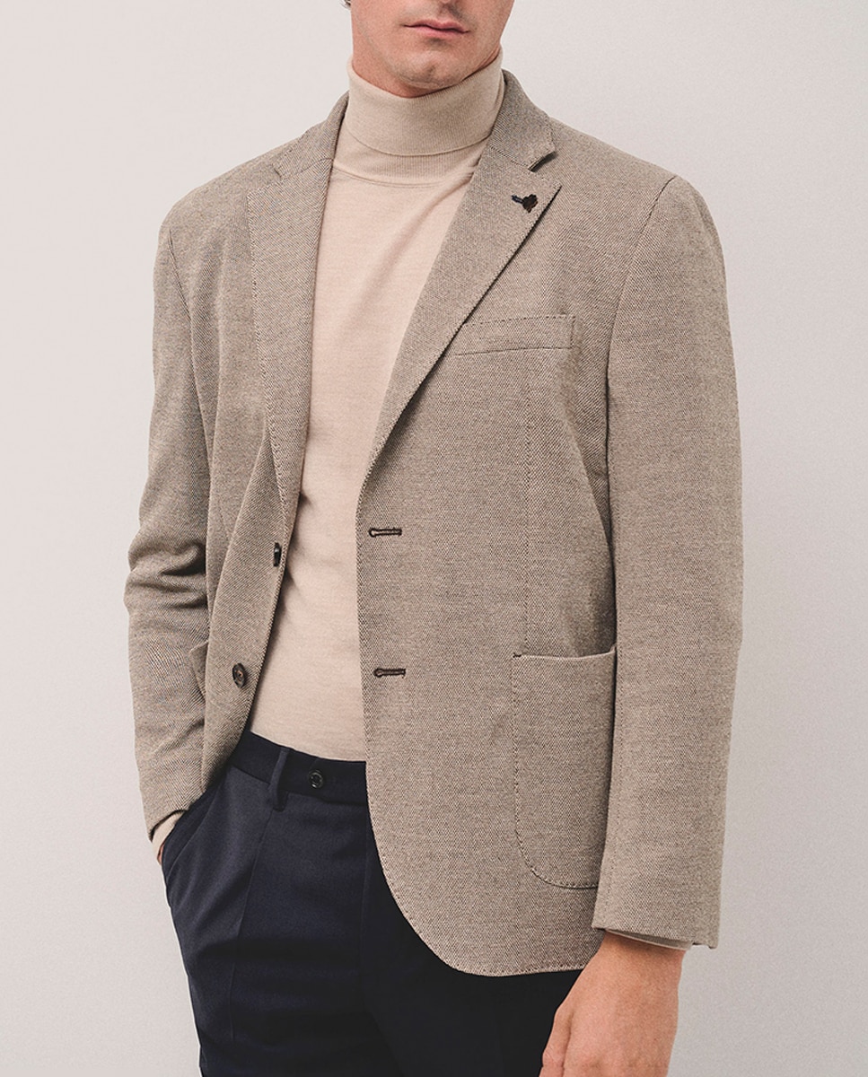 Imagen 0 de Chaqueta de hombre punto fantasía