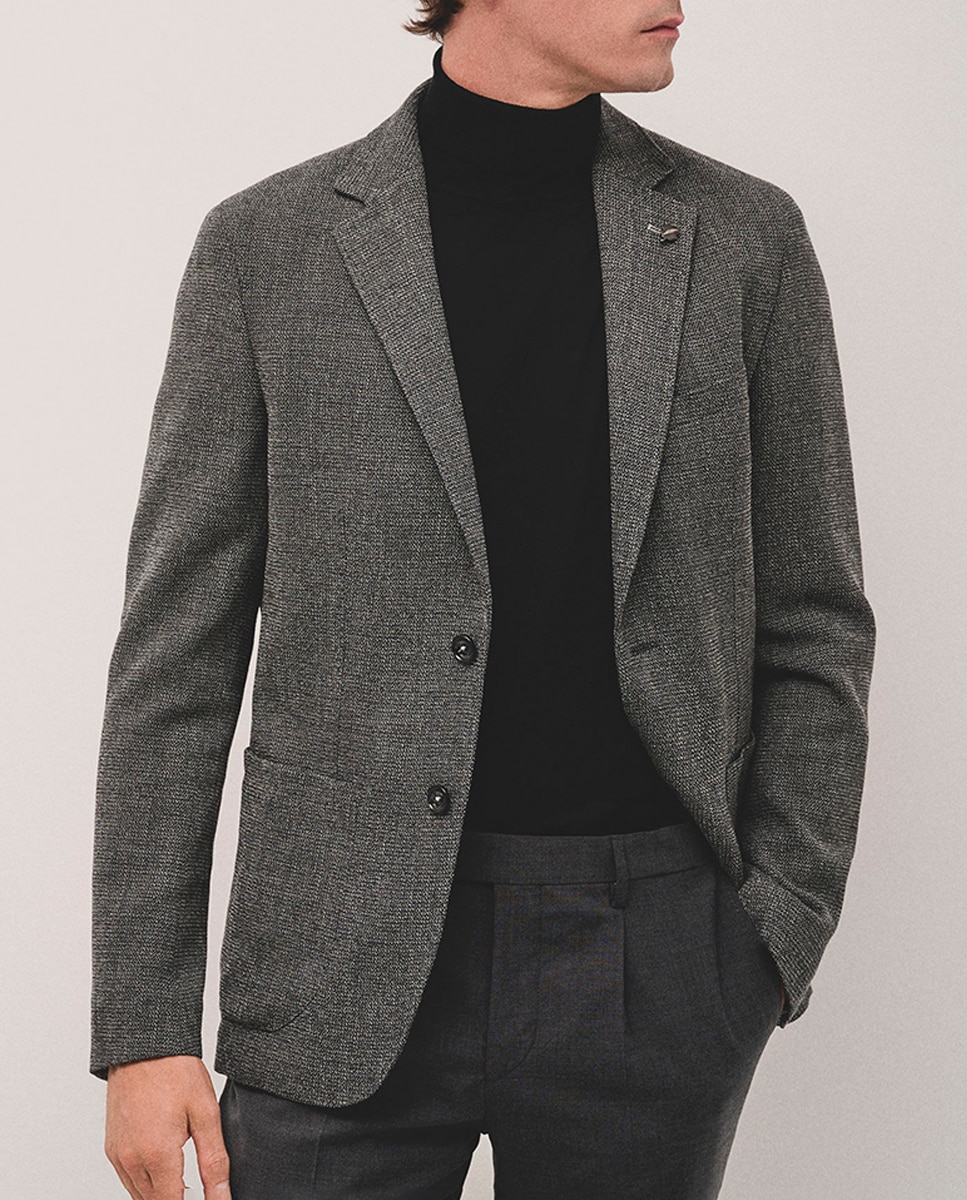 Imagen 0 de Chaqueta de hombre punto fantasía