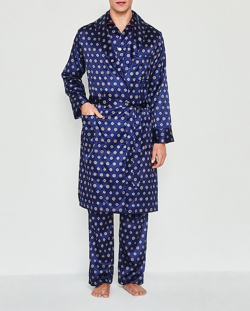 Imagen 0 de Bata de hombre cruzada estampada saten