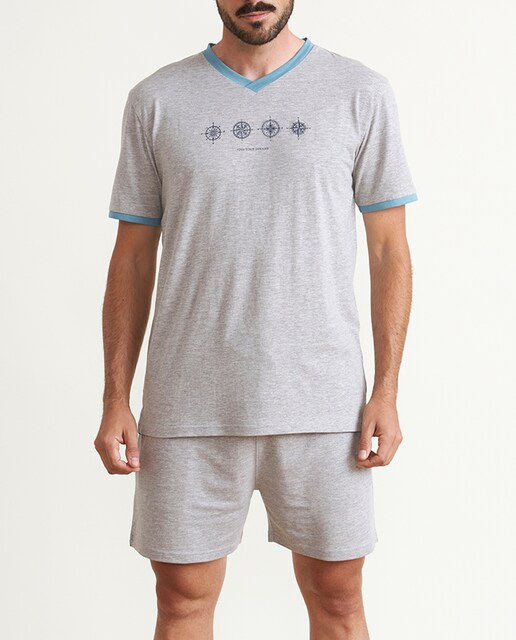 Imagen 0 de Pijama de hombre punto cuello pico