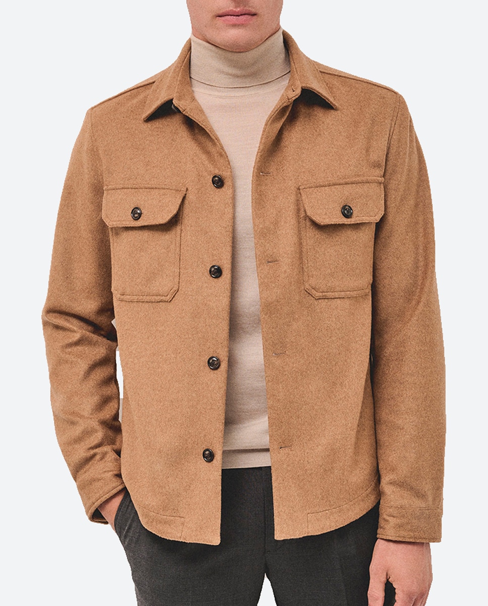 Imagen 0 de Chaqueta de hombre sobrecamisa de lana