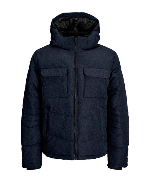 Abrigo confort concierre mediante cremallera  cuello con capucha de hombre