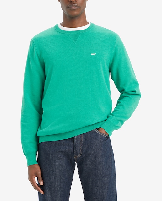 Imagen 0 de Jersey ligero de hombre de manga larga con cuello redondo liso