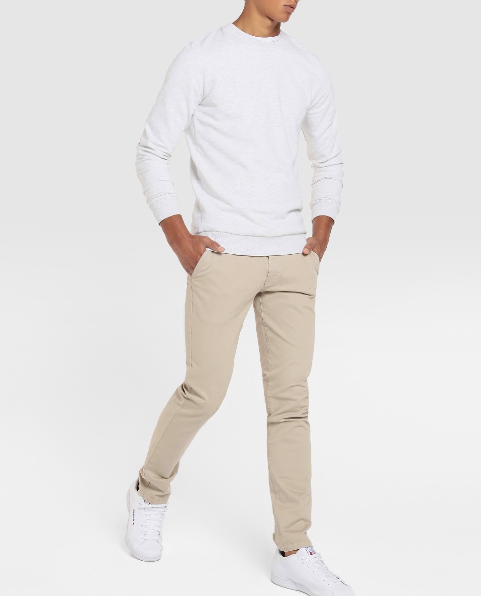 Imagen 0 de Sudadera de hombre gris con cuello redondo