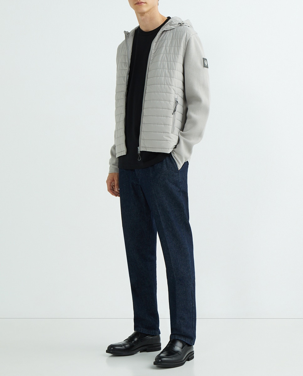 Imagen 0 de Chaqueta de hombre con doble tejido y capucha