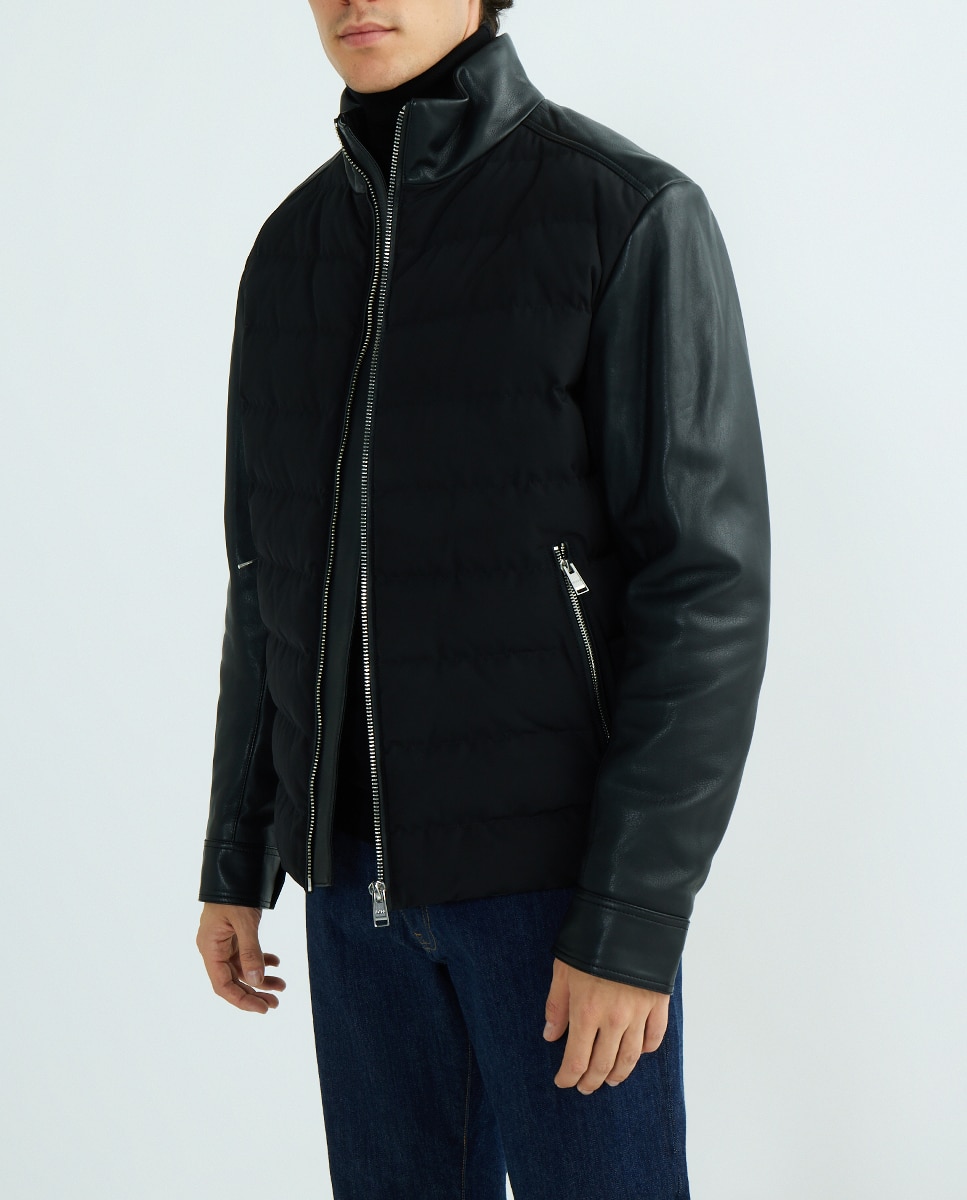 Imagen 0 de Cazadora de hombre de napa y nylon