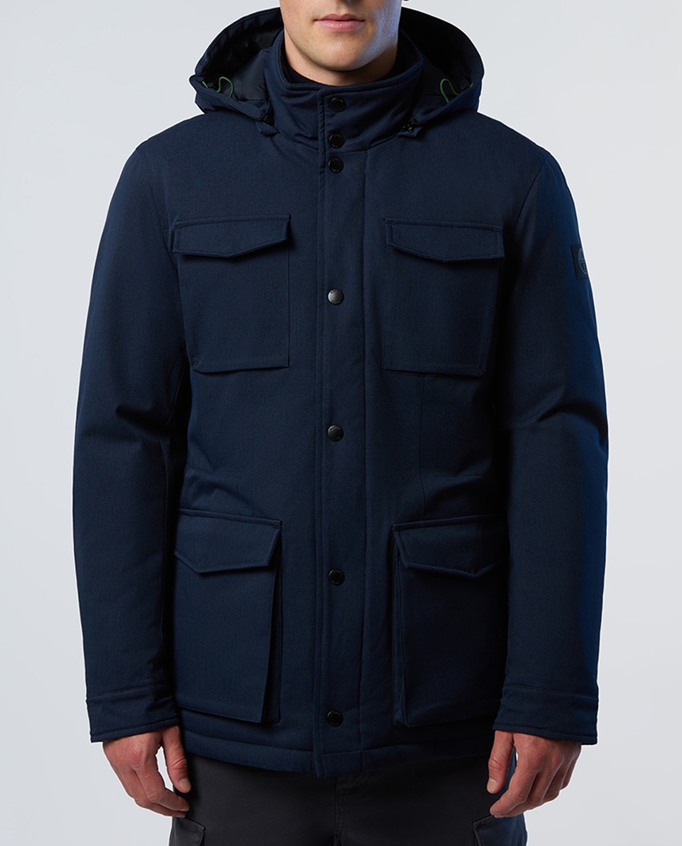Imagen 0 de Chaqueta 4 bolsillos en gabardina efecto lana de hombre