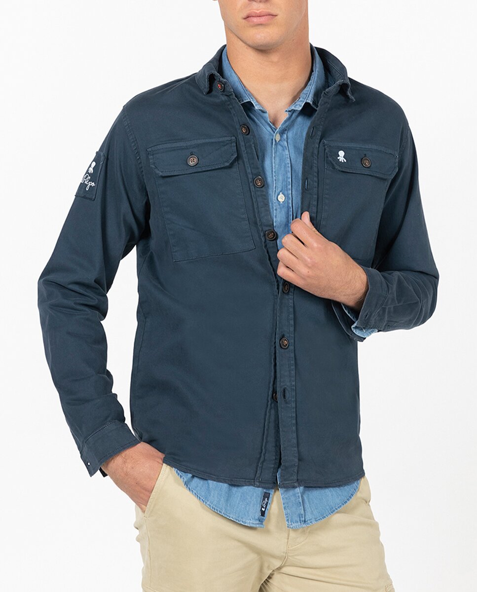 Imagen 0 de Sobrecamisa lisa de hombre