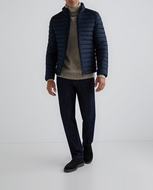 Imagen 0 de Plumífero de hombre azul con cremallera