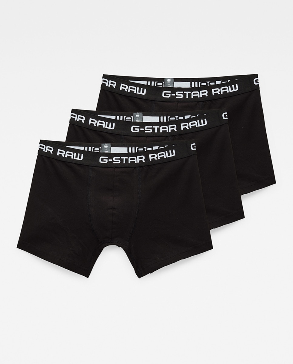 Imagen 0 de Paquete de tres calzoncillos negros suaves y elásticos