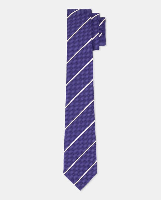 Imagen 0 de Corbata de hombre de seda de rayas
