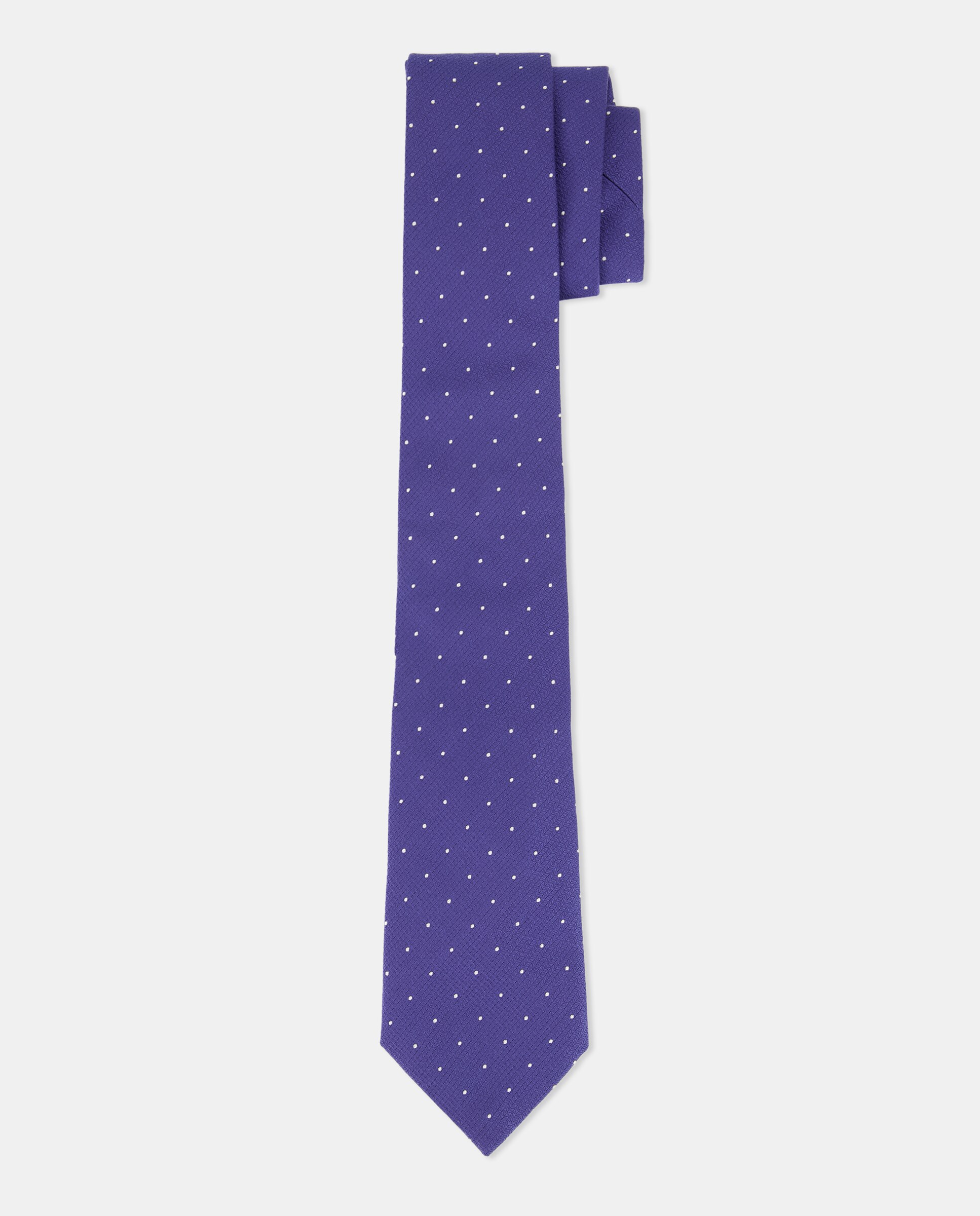 Imagen 0 de Corbata de hombre de seda con estampado de pequeños lunares