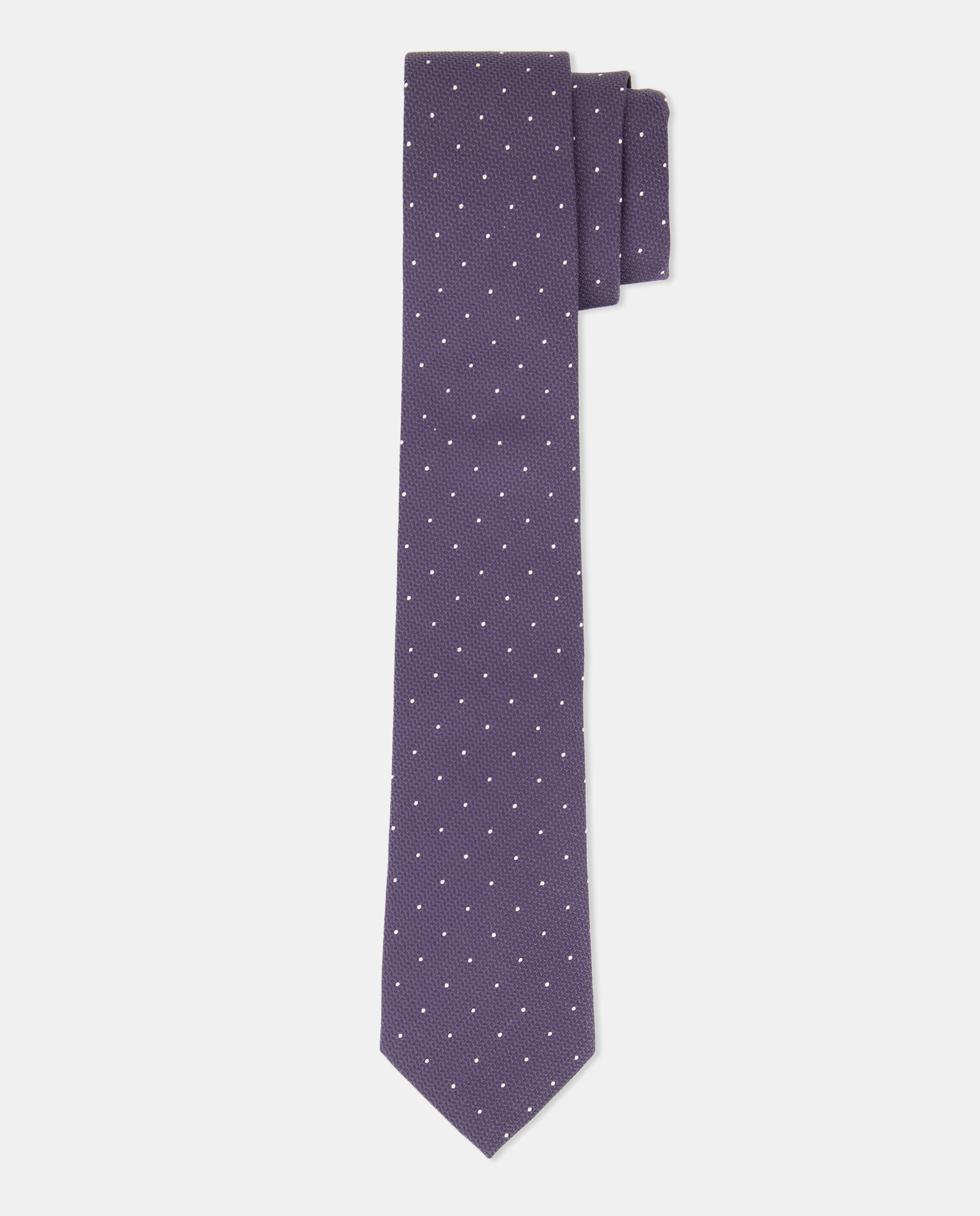 Imagen 0 de Corbata de hombre de seda con estampado de pequeños lunares