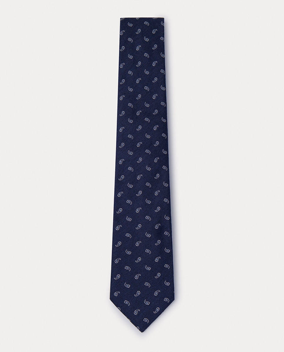 Imagen 0 de Corbata de hombre de seda con estampado paisley