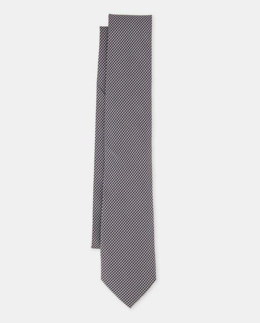 Imagen 0 de Corbata de seda con estampado a doble tono