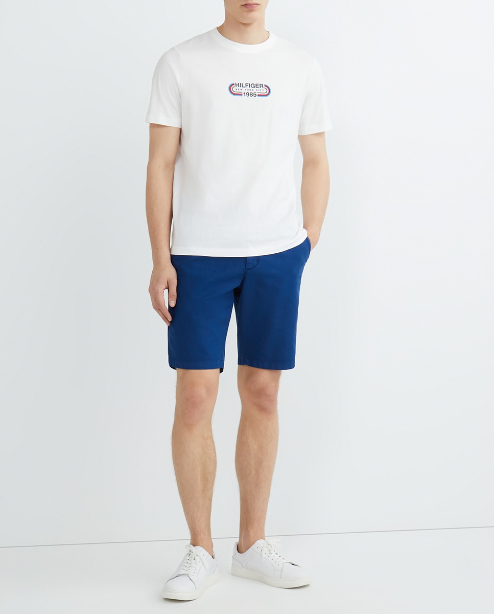 Imagen 0 de Bermuda con tejido de gabardina y citurilla ajustable