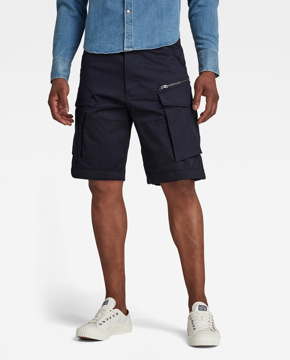 Imagen 0 de Bermuda tipo cargo de hombre azul marino