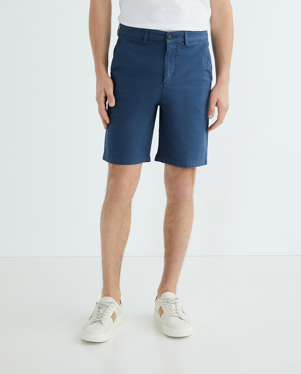 Imagen 0 de Pantalón bermuda de hombre algodón stretch chino