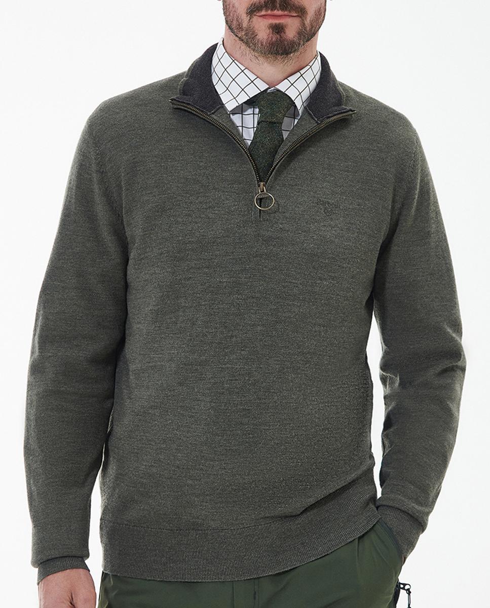 Imagen 0 de Jersey de hombre de manga larga y cuello de cremallera