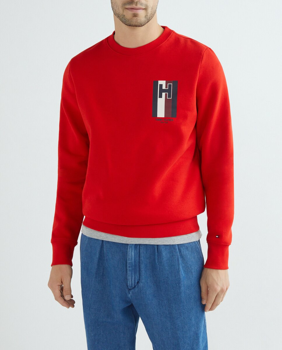 Imagen 0 de Sudadera sin capucha de hombre con logo en el pecho