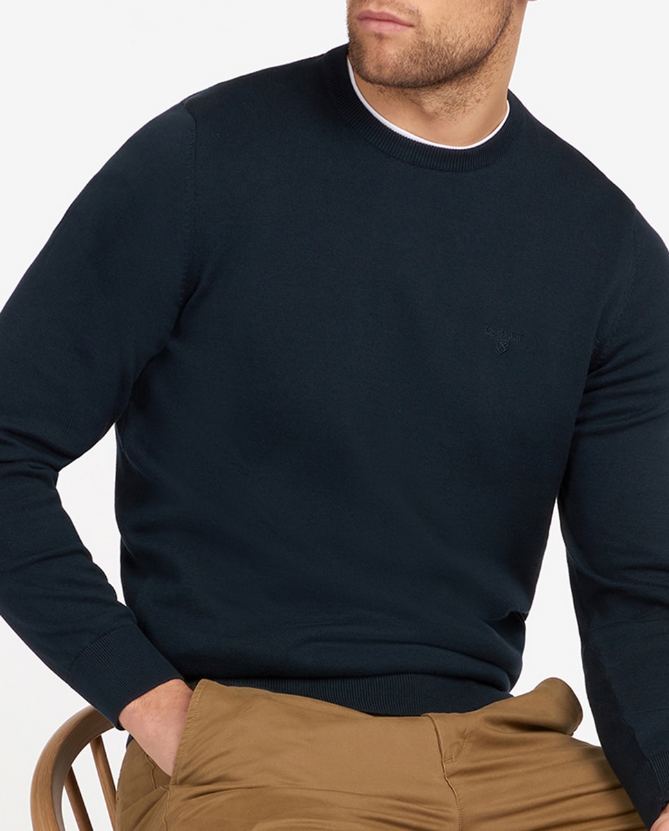 Imagen 0 de Jersey de hombre en algodón con cuello redondo