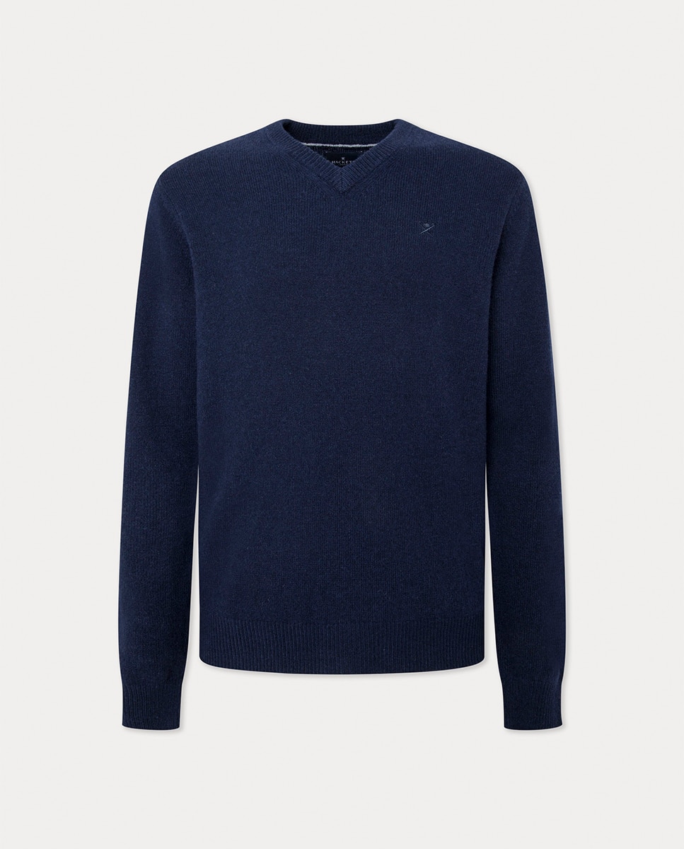 Imagen 0 de Jersey de hombre cuello pico con logo bordado