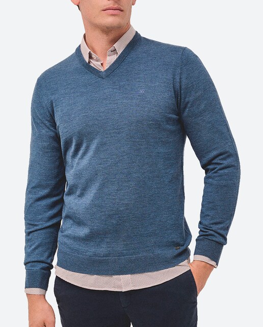Imagen 0 de Jersey de hombre de lana cuello pico
