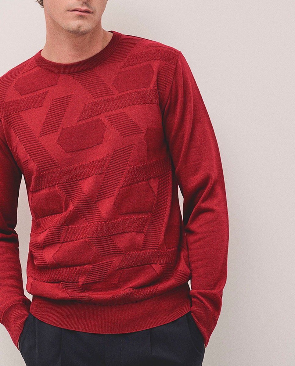 Imagen 0 de Jersey de hombre cuello redondo estructura