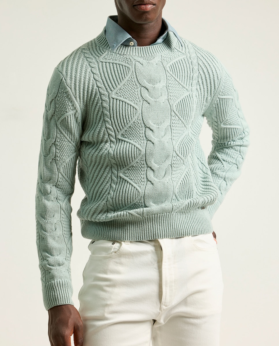 Imagen 0 de Jersey premium jacquard verde agua