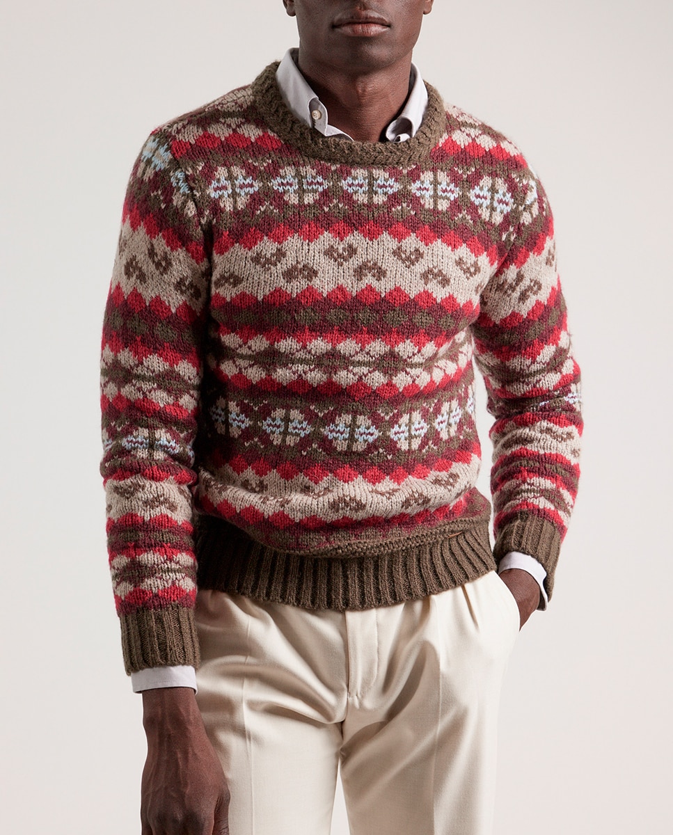 Imagen 0 de Jersey fairisle lana verde loden