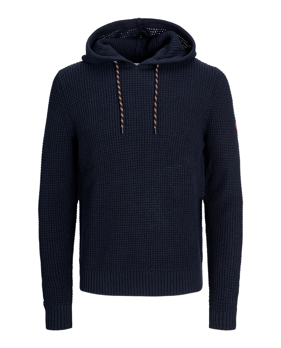 Imagen 0 de Sudadera de punto con capucha ajustable de hombre