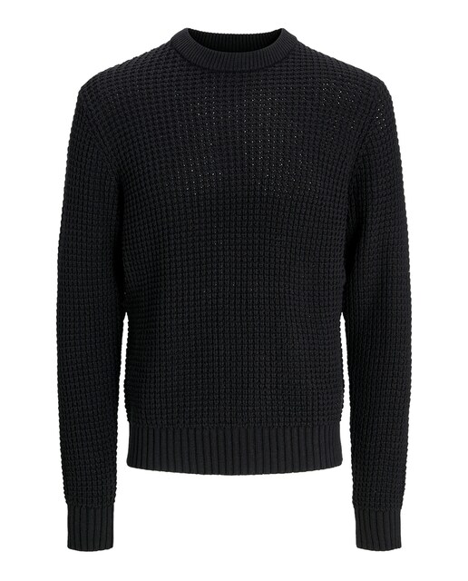 Jerse estructura de cuello redondo de hombre