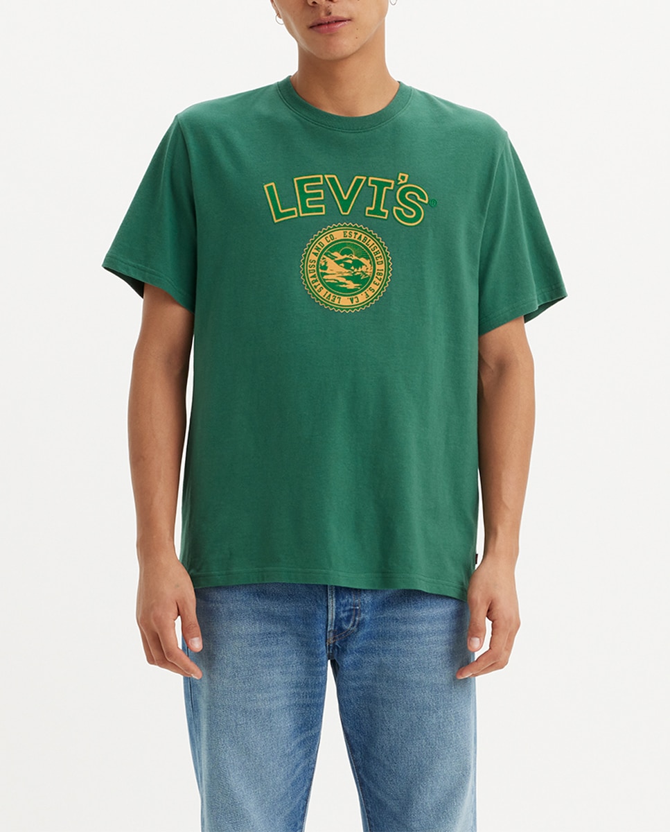 Imagen 0 de Camiseta de hombre de manga corta con cuello redondo