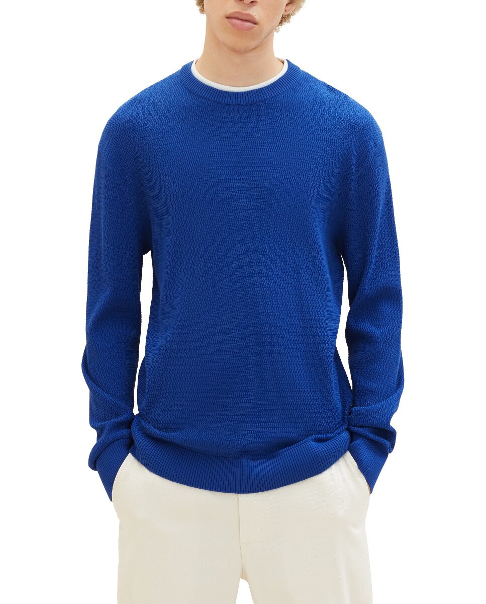 Imagen 0 de Jersey de hombre con cuello redondo y contraste