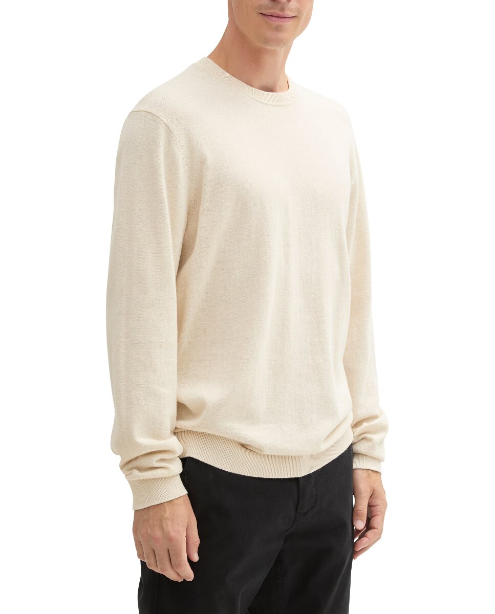 Imagen 0 de Jersey de hombre de color liso con cuello redondo