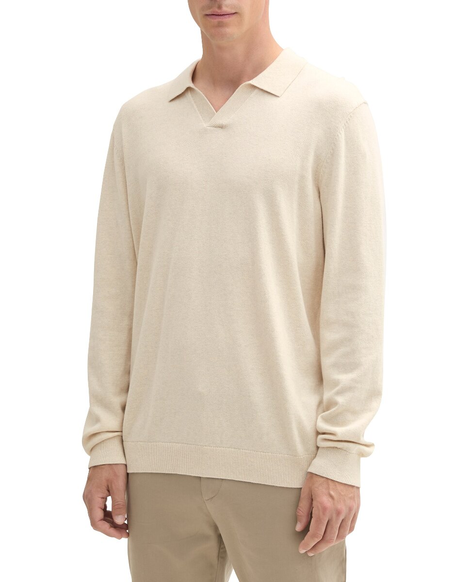 Imagen 0 de Jersey de hombre con cuello polo, liso