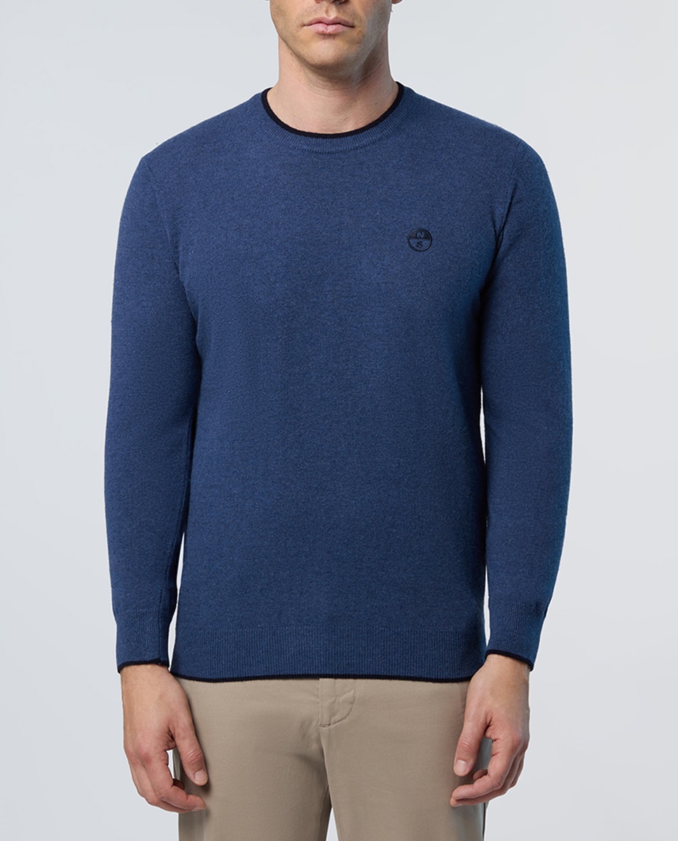 Imagen 0 de Jersey cuello redondo en mezcla de cashmere de hombre