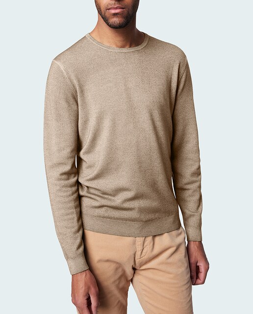 Imagen 0 de Jersey de hombre cuello caja en fina lana merino