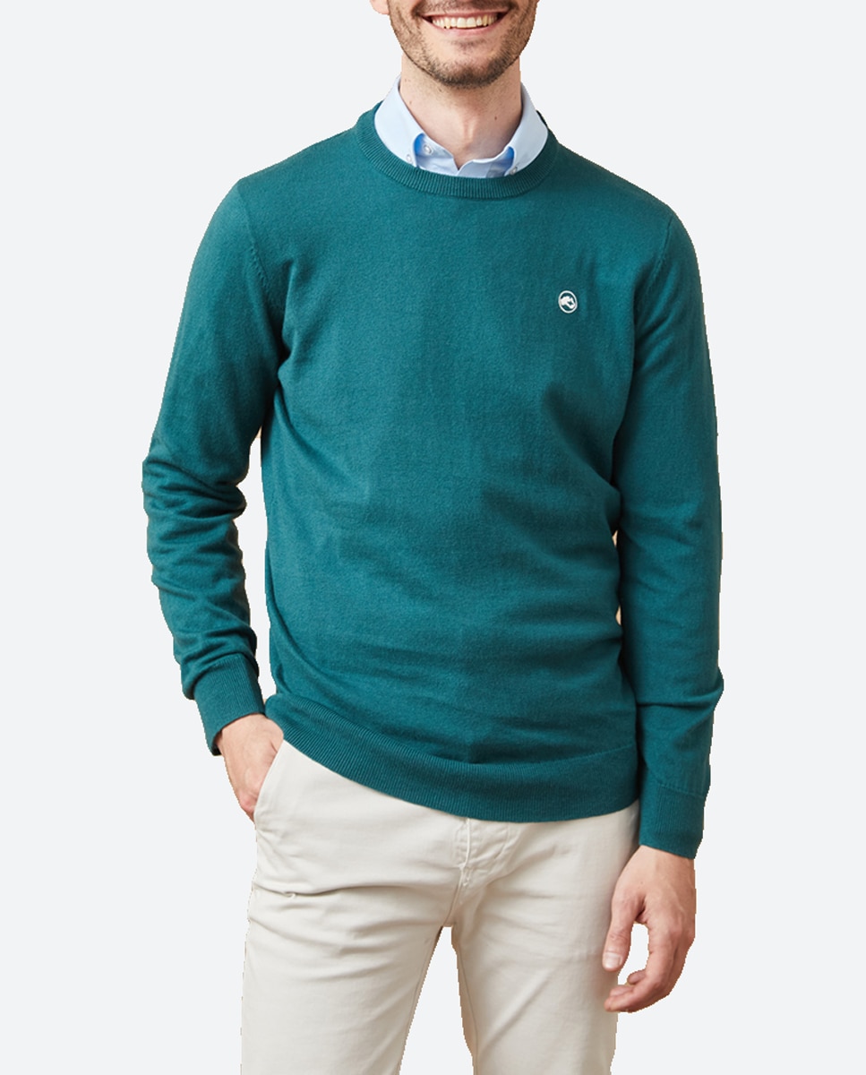 Imagen 0 de Jersey de hombre liso de cuello redondo.