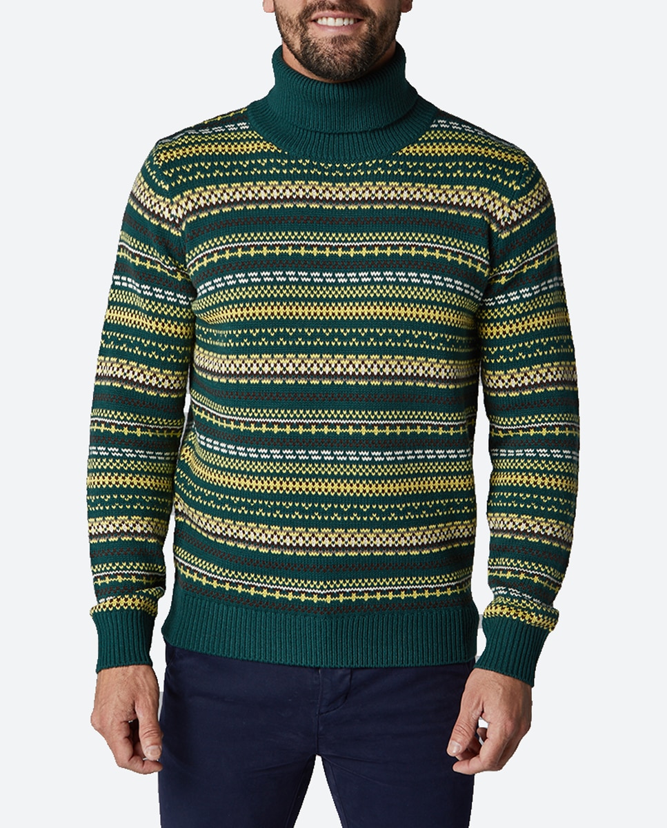 Imagen 0 de Jersey de hombre grecas a color cuello alto