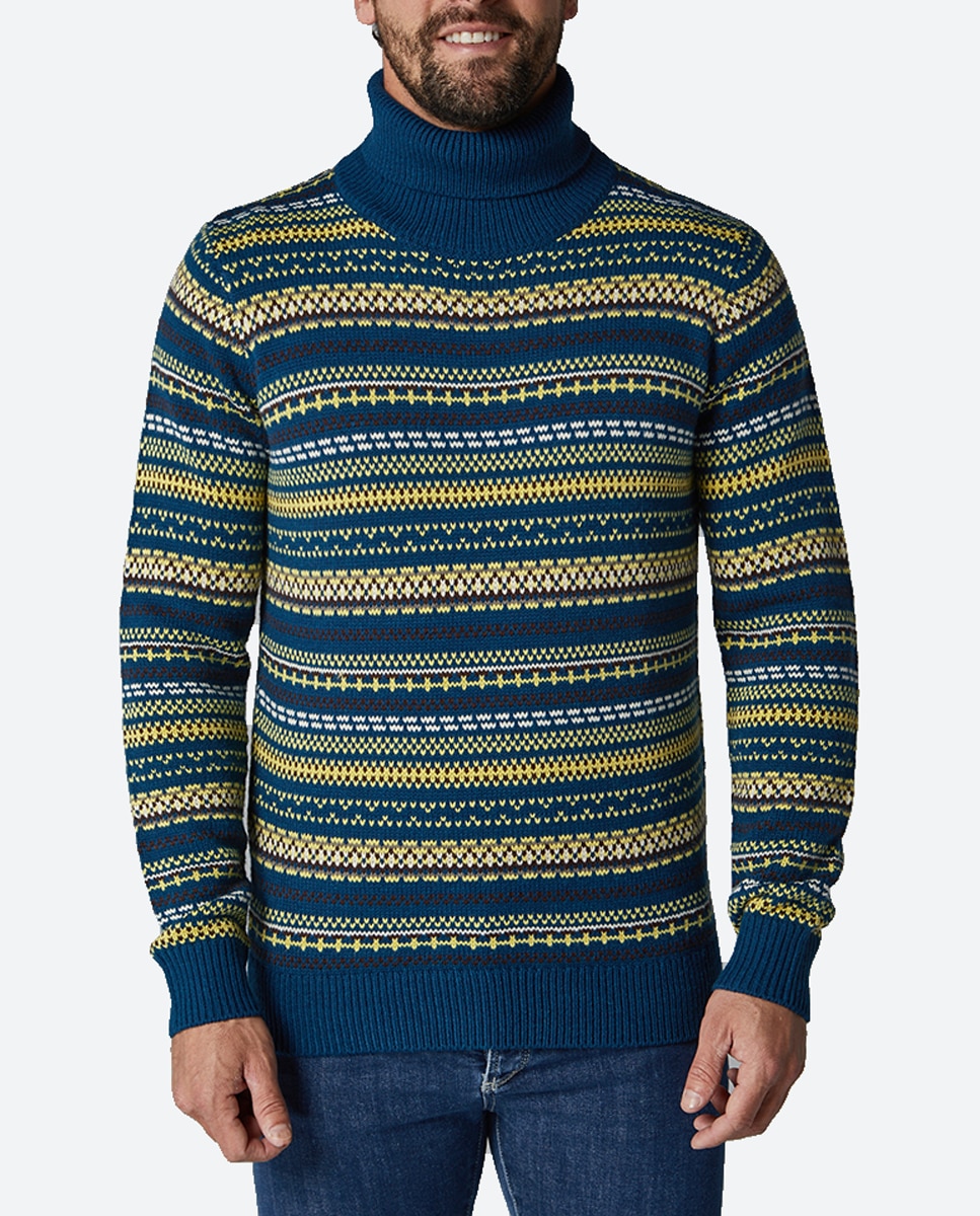 Imagen 0 de Jersey de hombre grecas a color cuello alto