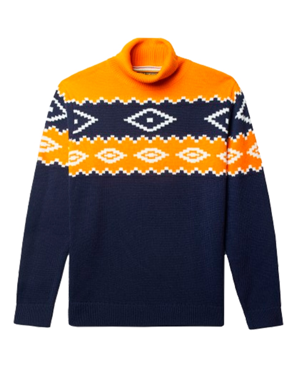 Imagen 0 de Jersey de hombre, estampado de grecas, cuello redondo.