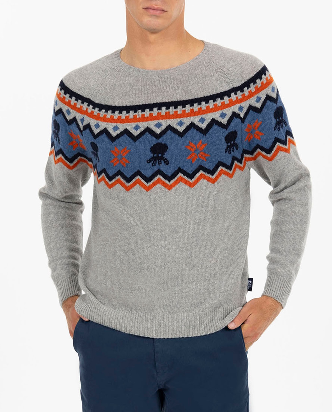 Imagen 0 de Jersey de punto grecas contrastes