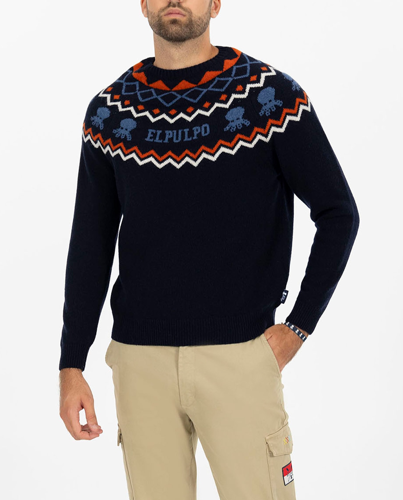 Imagen 0 de Jersey de punto grecas multicolor