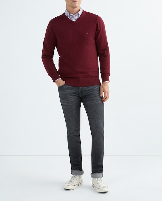 Imagen 0 de Jersey de hombre liso con cuello en pico
